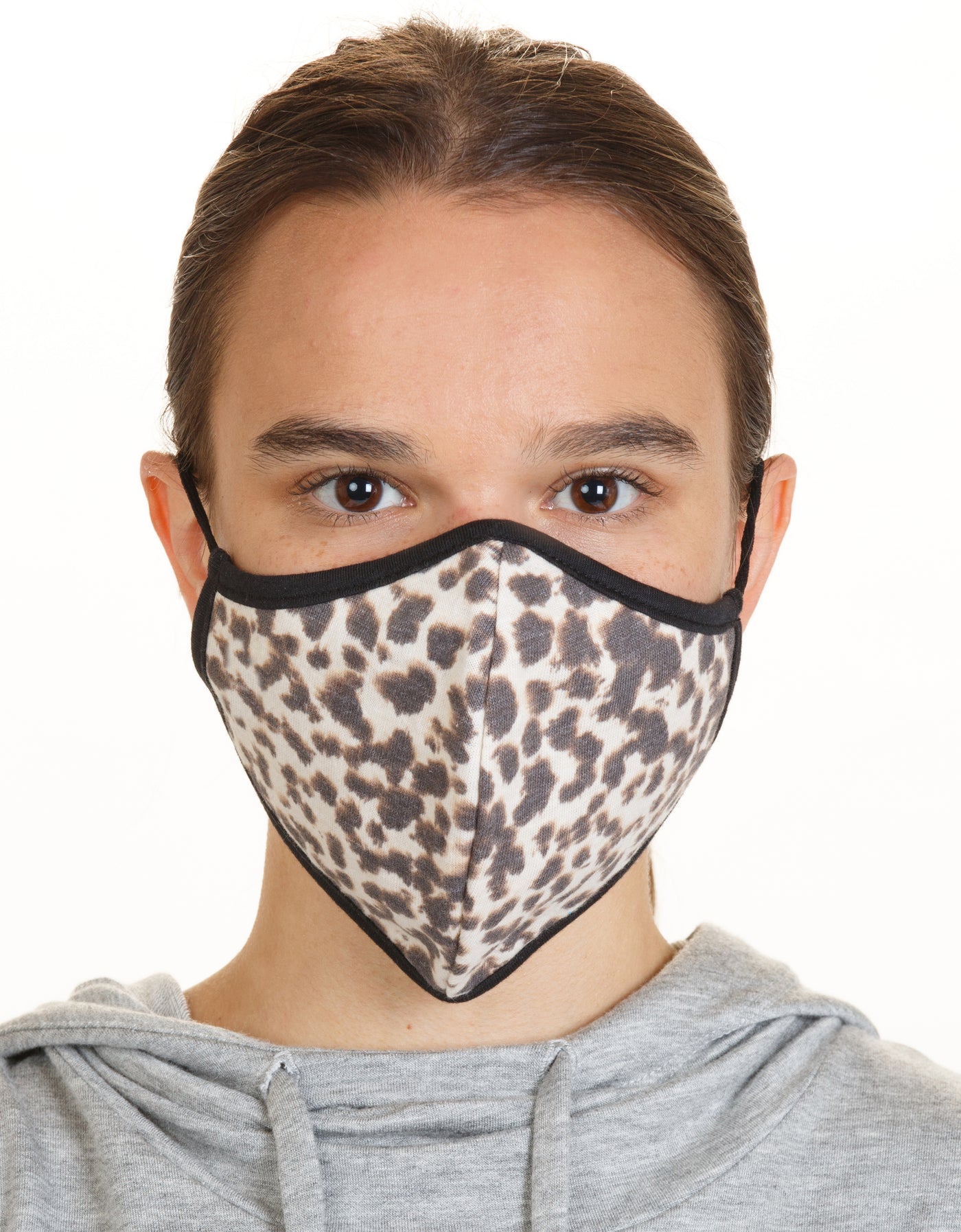 Zero - Natural & Black Cheetah- 2Pack Face Masks with spunbond protective barrier